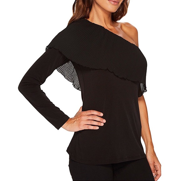 MICHAEL Michael Kors Pleated One Shoulder Top - Picture 3 of 5